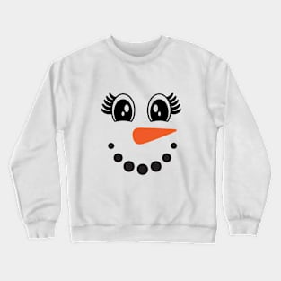 Snowman Face Christmas Crewneck Sweatshirt